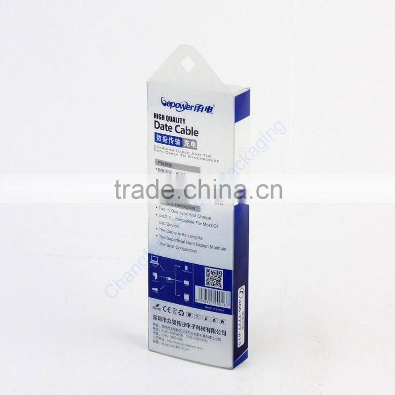Transparent Plastic Box for USB Cable Packaging