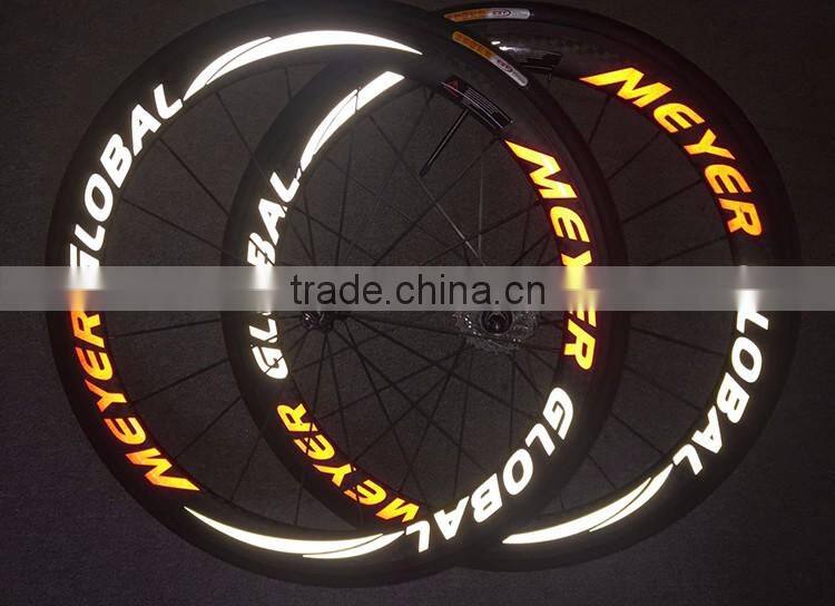MeyerGlobal newest design chinese full carbon TT bike reflective logo 700C 88mm clincher carbon wheels full carbon tt bike frame