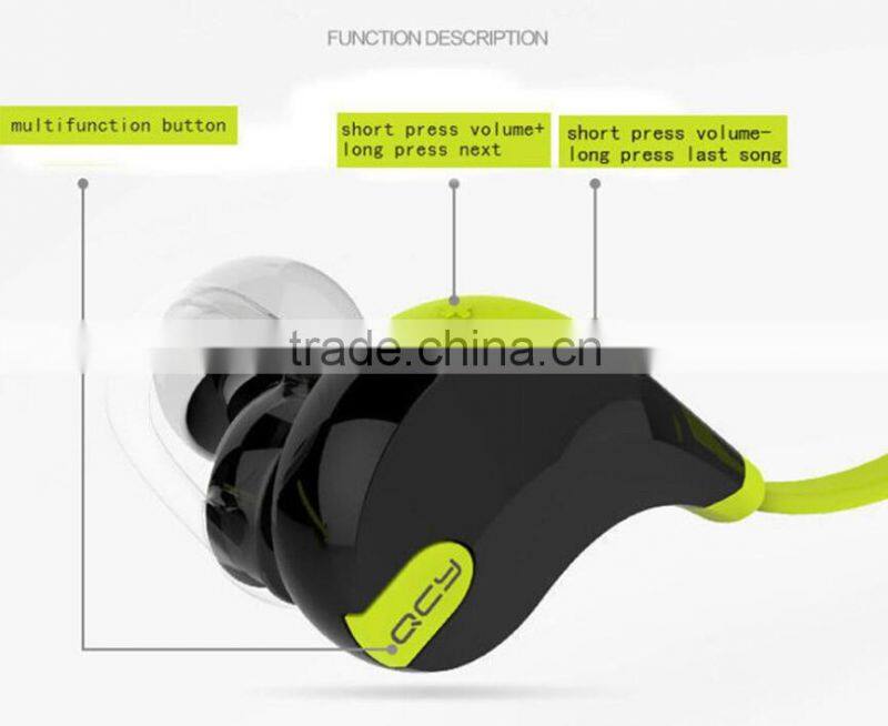 Newest wireless bluetooth headphone, stereo bluetooth Headset QY7, Sport Wireless Headphone