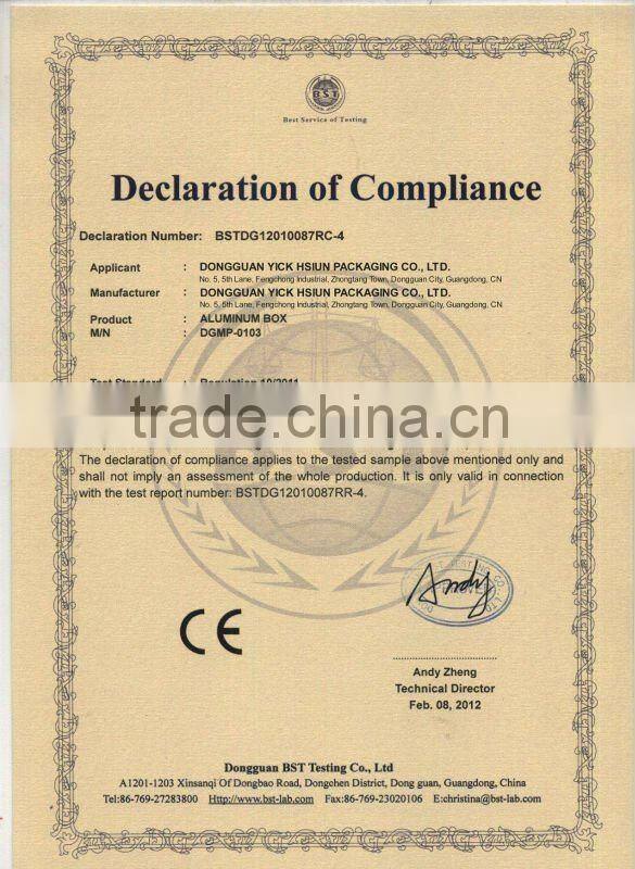 Zamac perfume bottle golden cap