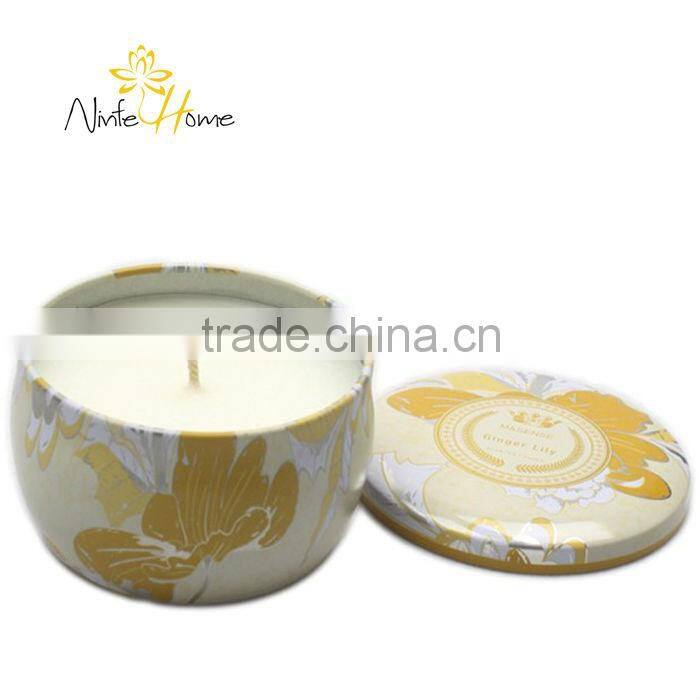 Scented Soy Wax Travel Tin Candle, round candle