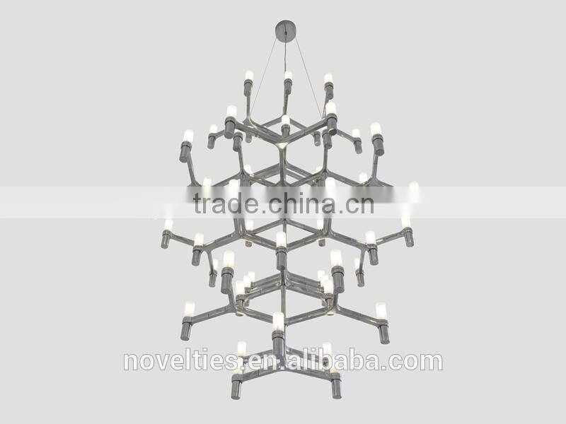 Trapezoidal LED Edge-lit Large Chandelier With Up and Down 30 Lighting Fixture