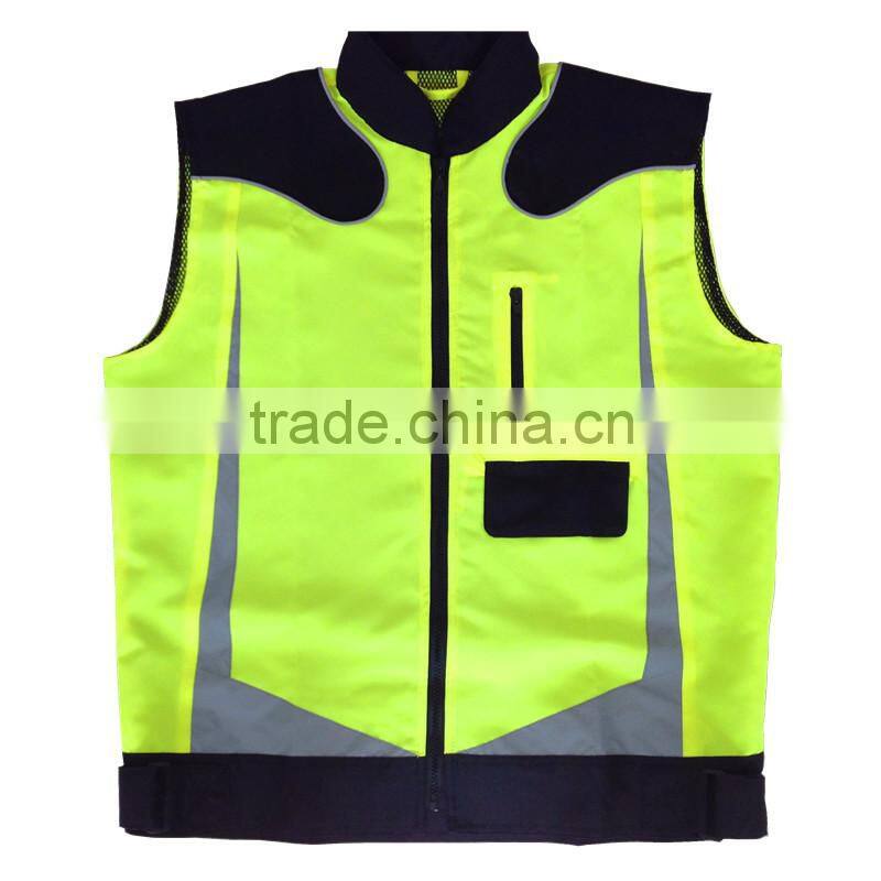 2016 News OEM fashion high visibility motorcycle reflective vest factory sell