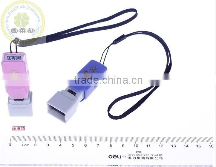 Customized mini pocket stamper/Custom Signature Name Stamps from Guangzhou