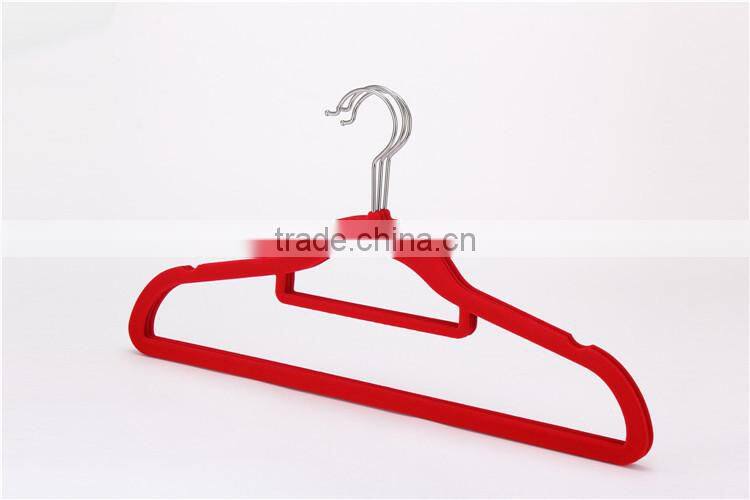 USA Chain Supermarket Supplier Velvet Hangers Black Custom Suit Hanger Factory Wholesale
