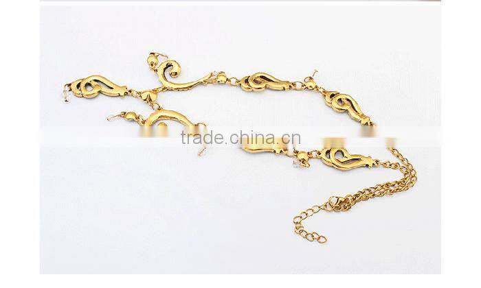 Wholesale women gold jewelry necklace, ladies luxury diamond necklace
