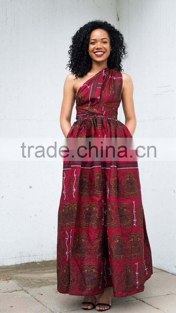 Hot Sale Fashion Design African Sleeveless Maxi Dress