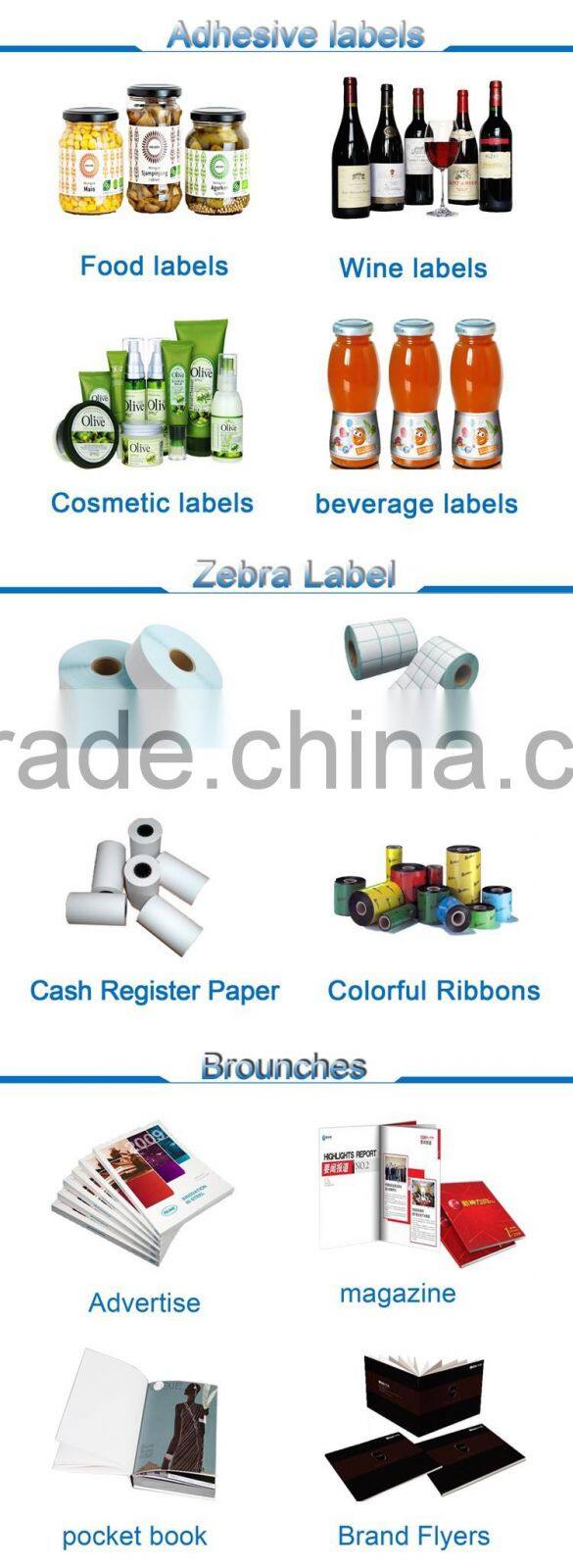 Paper Adhesive Blank Sticker Label, Roll Packaged Blank Self-adhesive Label without Lamination