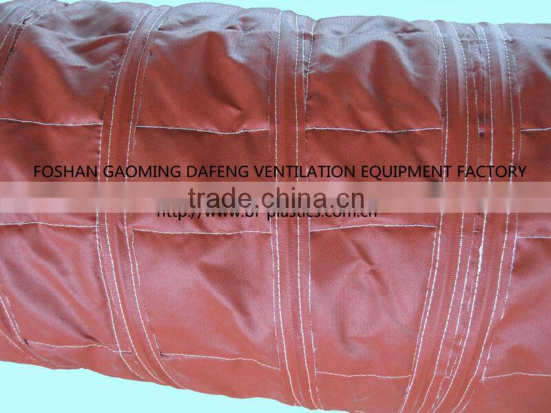 Red fiberglass insulated duct heat resistant