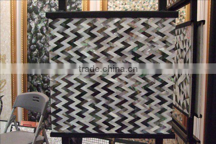 Black lip & freshwater mixed mother of pearl/shell mosaic tiles