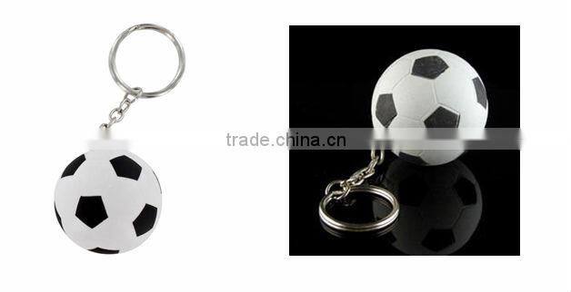 funny pu soccer ball keychain