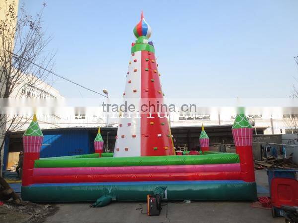 2014 New design commercial kids inflatable climbing wall