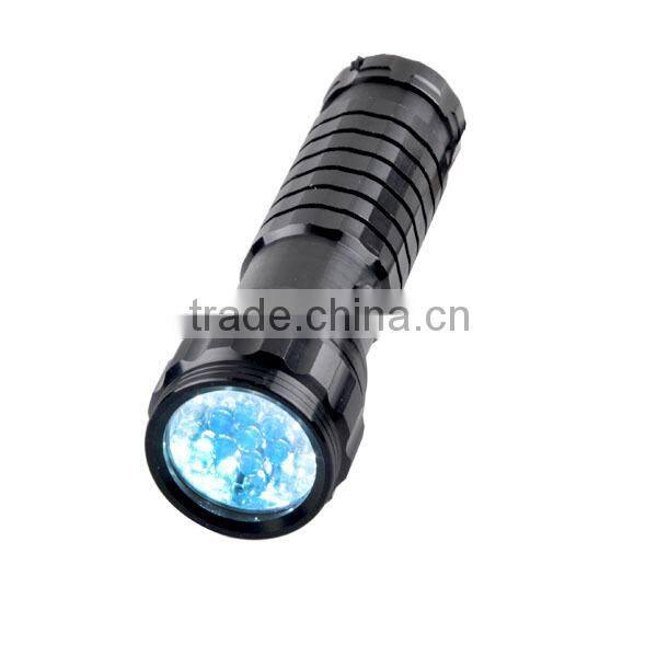 12 led white light,7 led red light aluminum led torch