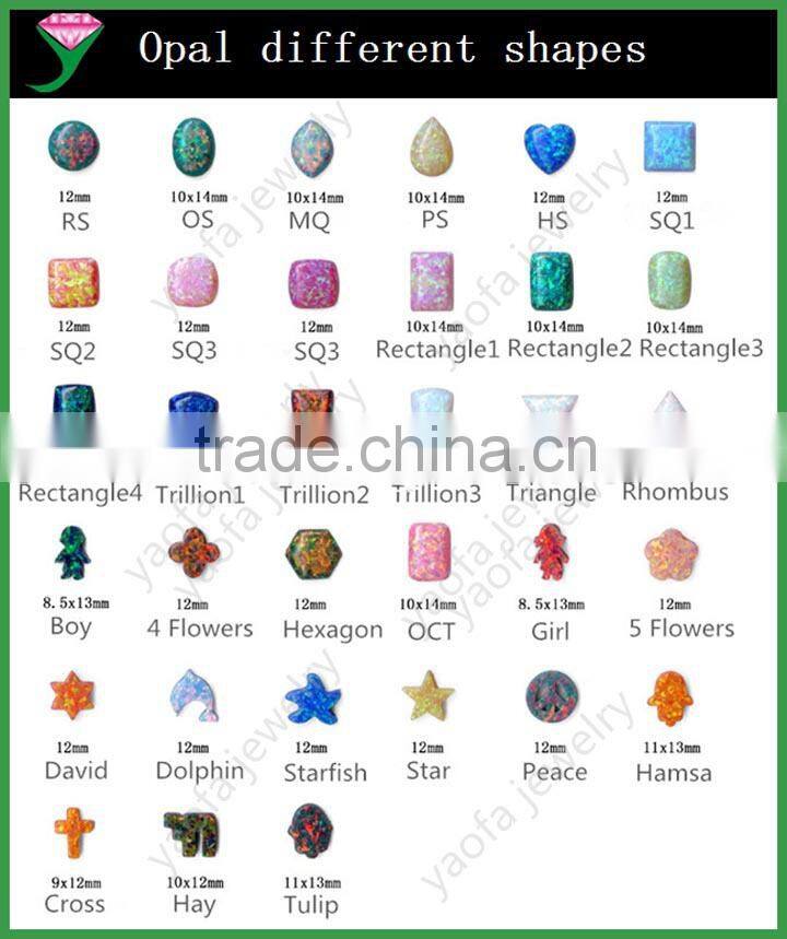 925 silver chains OP36 blue green synthetic opal gems opal boy shape pendants