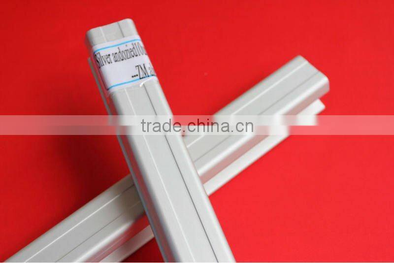 Silver anodized aluminum profiles 10um