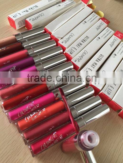 2016 Newest COLORPOP Ultra Matte Lipstick 12 Colors Liquid Lipstick Matte liquid Waterproof colorpop Lip Gloss Lipgloss