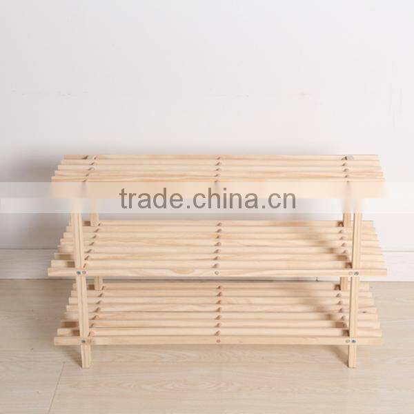 Natural chinese fir wood made shoe cabinet,cheap wholesale display shoe racks
