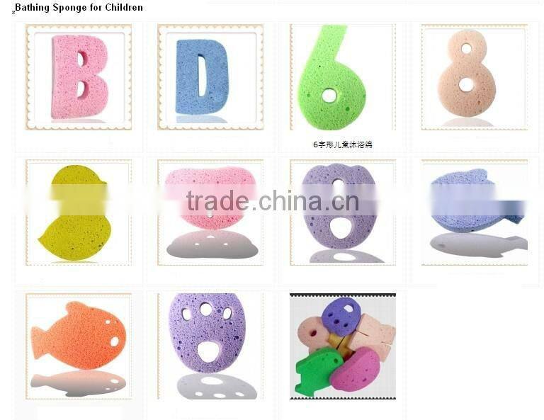 Cute and soft wash mesh bath sponge,powder puff