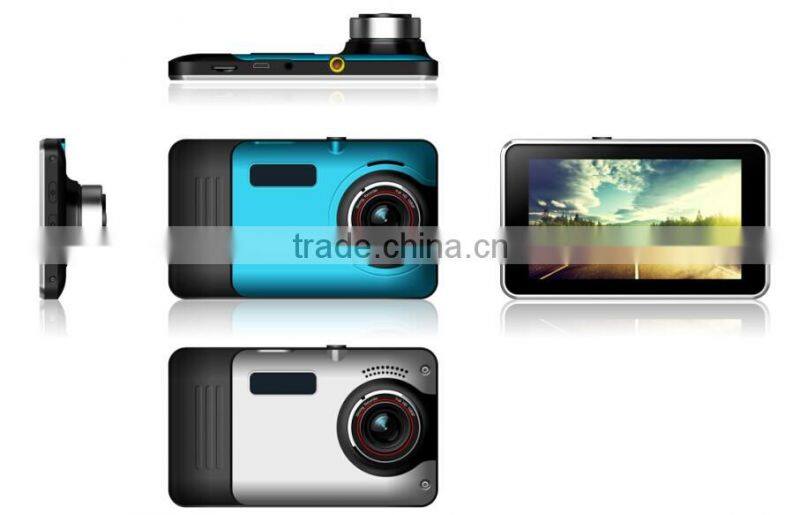 Android 4.4 Quad-core high-speed drive car black box with 5 inch 1080P Full HD capacitive touch screen
