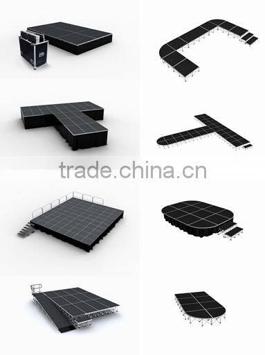 instal moving aluminum install portable stage riser