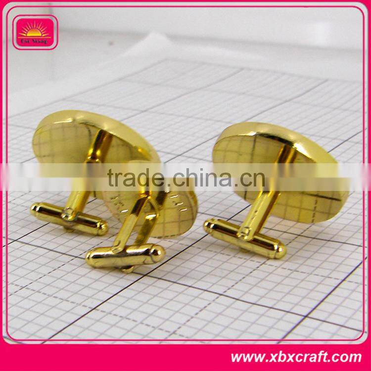 custom nice-looking fashion & promotional 18k gold cufflinks