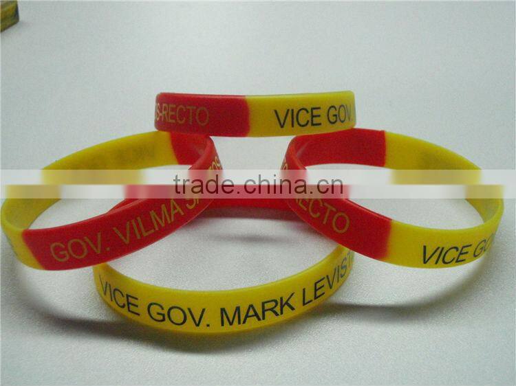 Country name printing silicone bracelets
