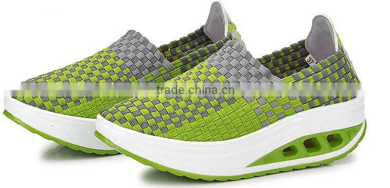 LADY SHAKE SHOES WOVEN ELASTIC SHOES CASUAL SHOES