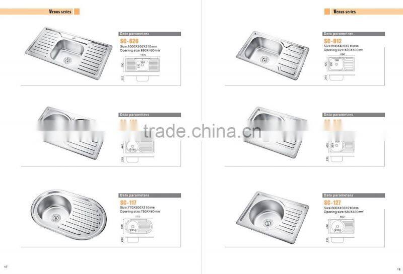 SC-127 Alibaba kitchenware suppliers stainless steel wall mounted sink