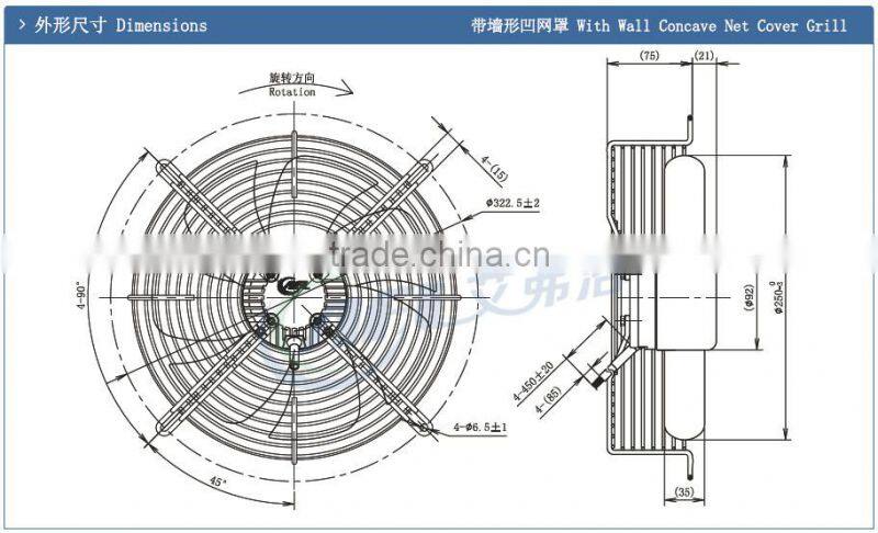 Axial Fan , DC axial flow fan , axial fan motor