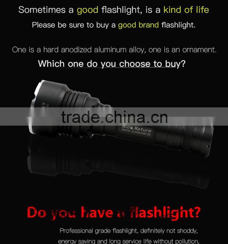 Excellent factory directly xml u2 18650 rechargeable battery torch flashlight