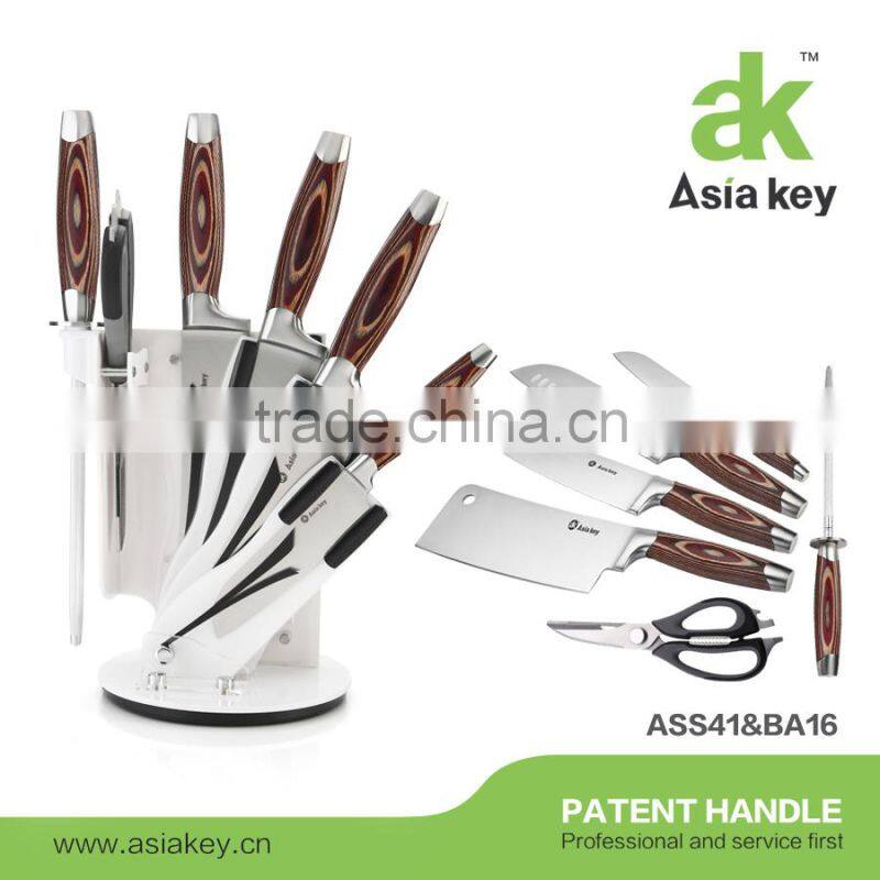 6Pcs Perfect Unique Design Stainless Steel Kitchen Knife Set with Patent Handle