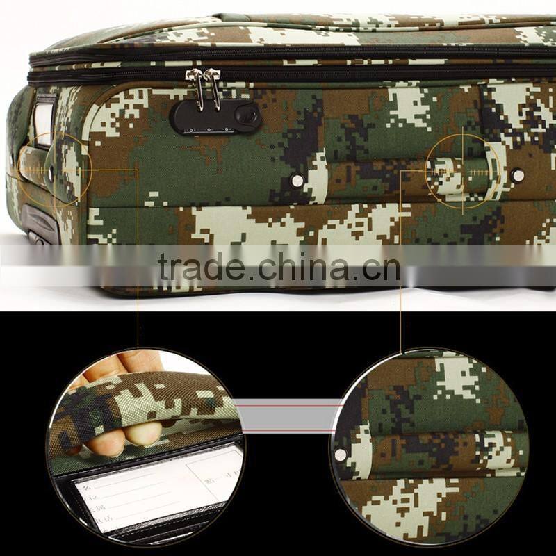Hot Sale Travel Trolley Waterproof Camouflage Fabric Luggage Bag for Men