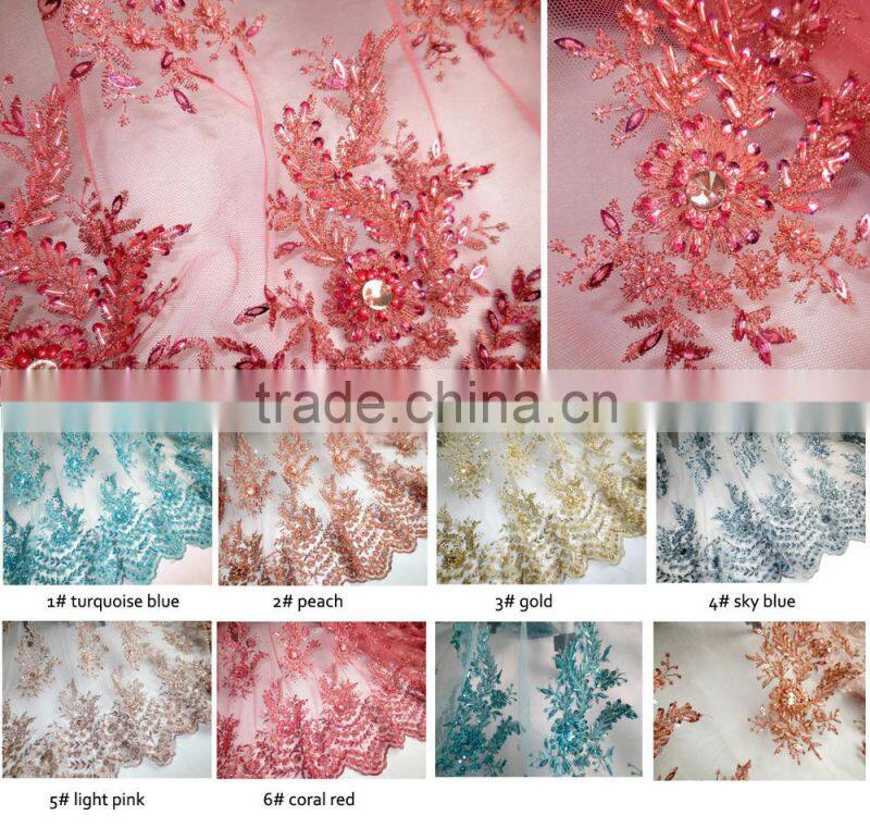 2016 Top sale Fashion Heavy high quality African Lace Fabric Swiss Voile Lace