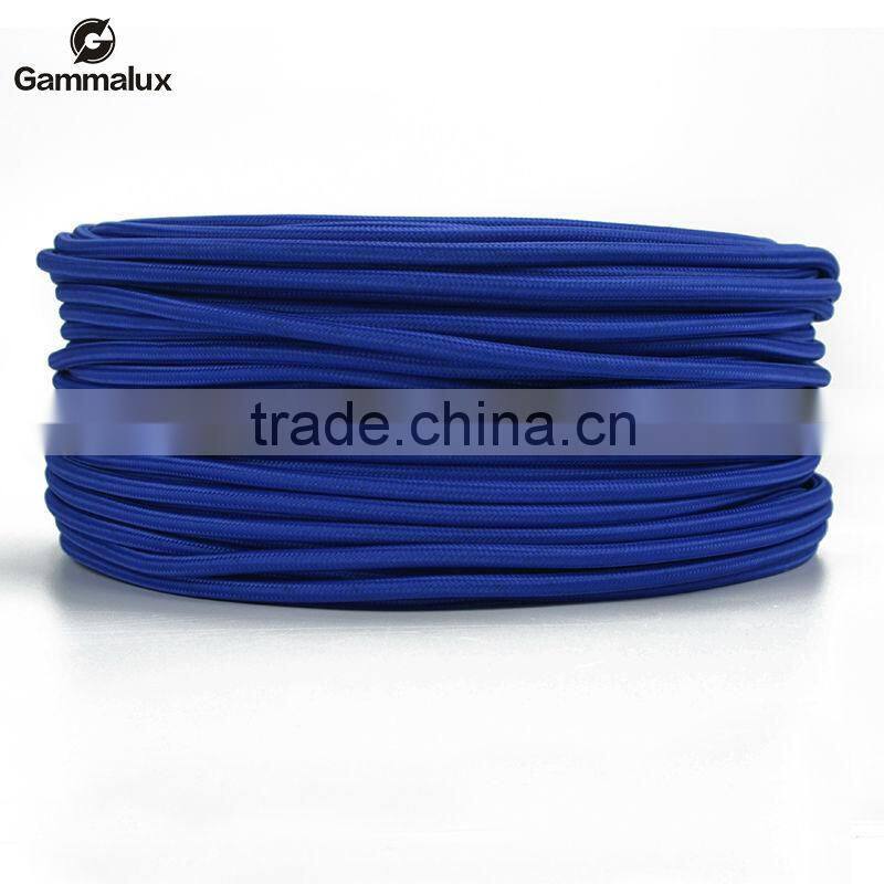 Cloth Covered Round Electrical Cord - Vintage Fabric Braid Lamp Pendant Wire