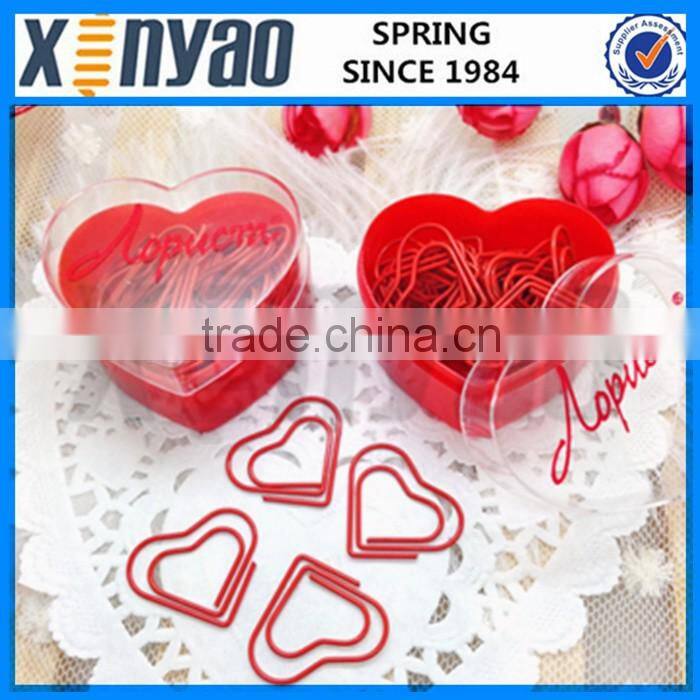 Logo print heart shaped paper clip with box