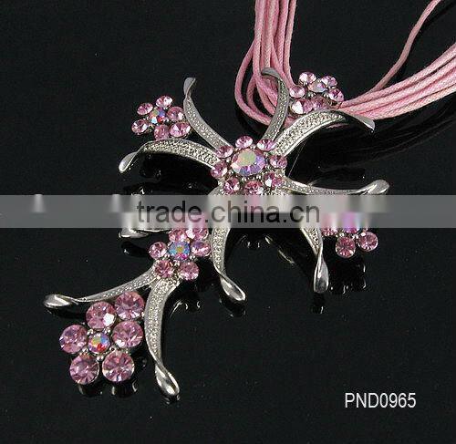 71*92mm Goldplated Fashion Wholesale Rhinestone Cross Pendant