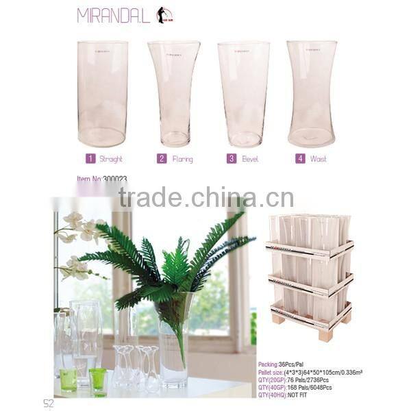 handmade different shaped chinese glass flower vase for home decoration