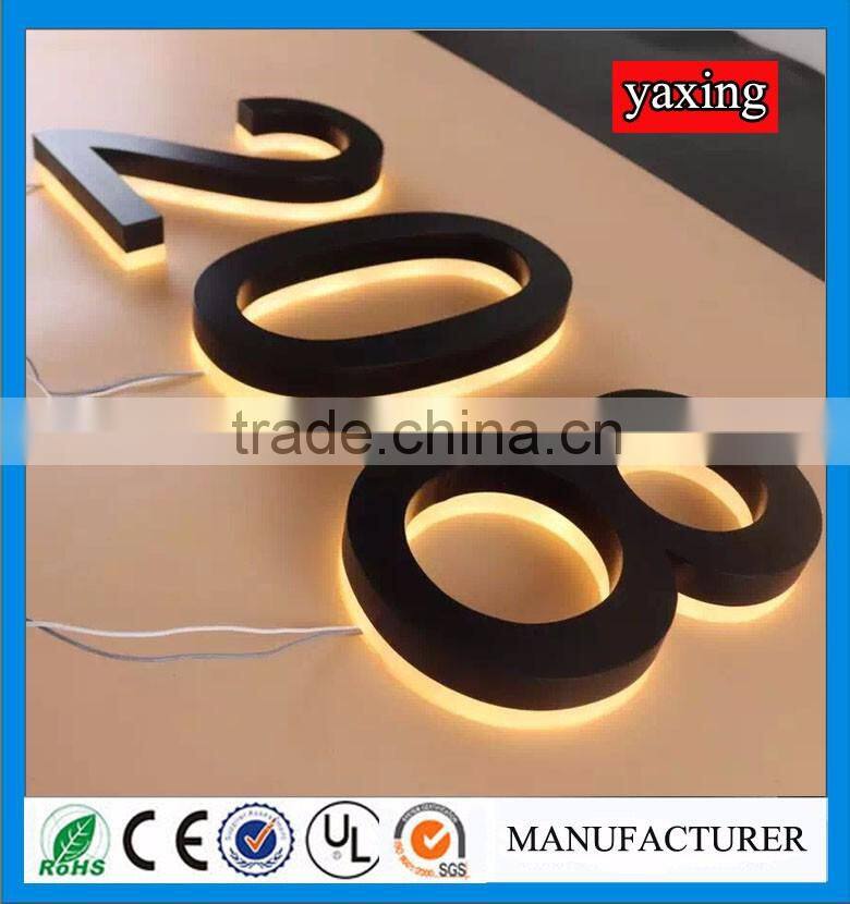 Diy led backlit channel letter sign stainless steel letter backlit letters
