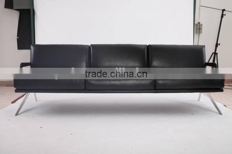 Beautiful top quality genuine leather Italian style living room DS-60 sofa