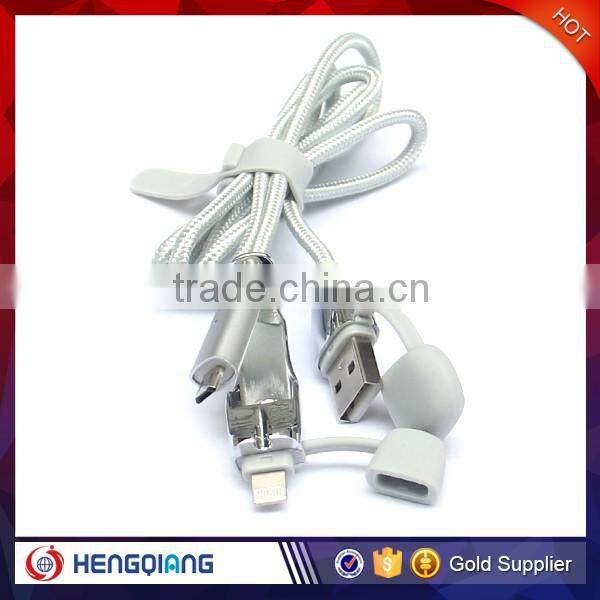 Flexible 2 in1 Nillkin USB Data Flat cable fast charging Cable for iPhone for Android Phone