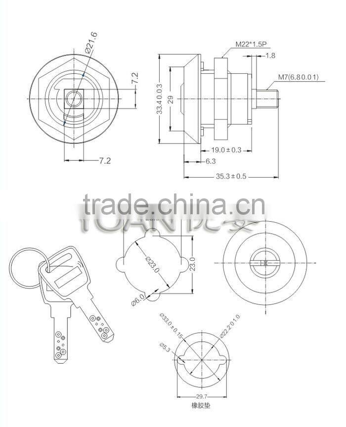 Zinc Alloy Metal furniture Cabinet Drawer Lock cam Lock