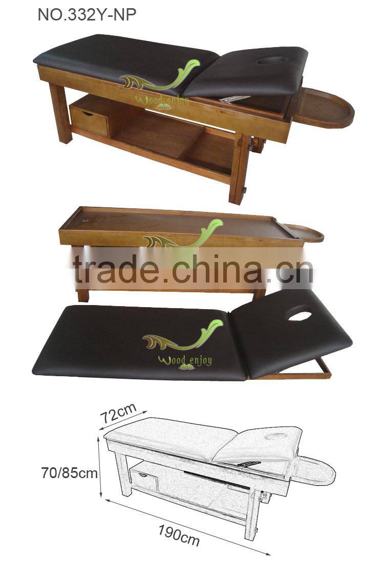 332Y-NP Solid wood bed/Wooden spa salon oil sex bed thai massage/Massage table/Massage bed