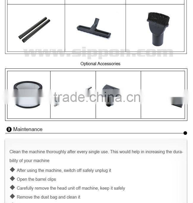 Household Dry&Wet Vacuum Cleaners for Car/Floor Cleaning