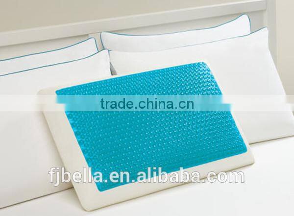 Reversible Sky Blue color Cool Gel-infused Visco-elastic Memory Foam Pillow with Removable&Washable Cover