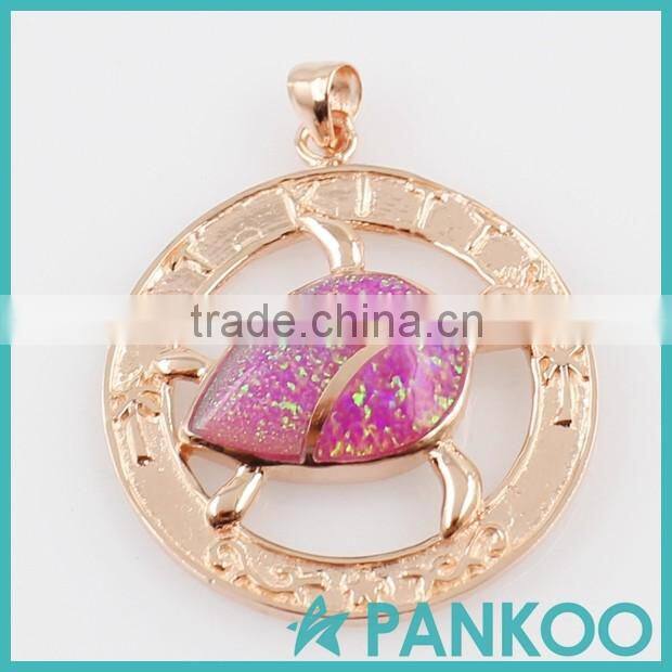 wholesale fashion series of leaf in the cirque blue Opal sterling silver unisex necklace pendant