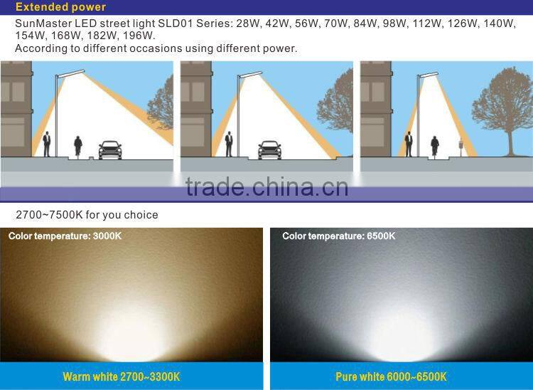 CE RoHS approved 2015 hot sale DC/AC input 154W LED Street Light model SLD01-154W