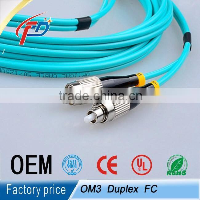 FC/PC-FC/PC duplex 3M 10G om3 50/125 3.0mm pvc/lszh fiber optiic