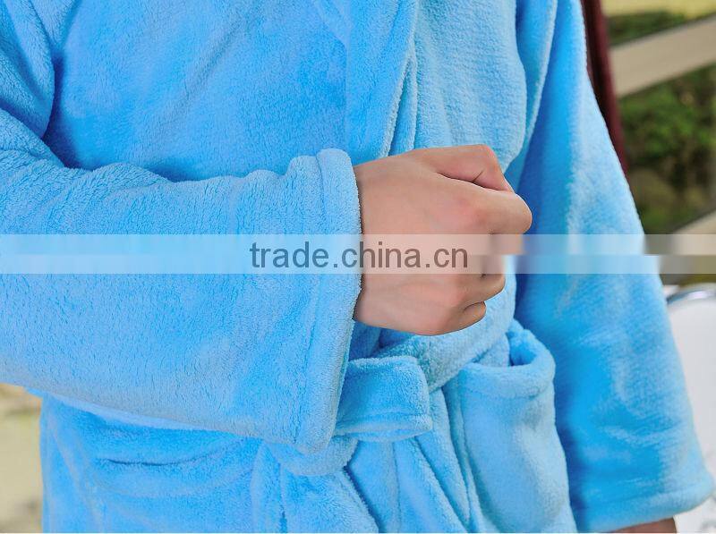 100 polyester coral fleece winter overalls robe with new style