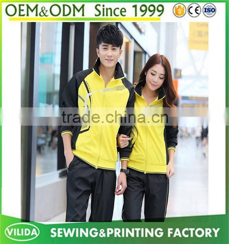wholesale high quality breathable dry fit sportwear tracksuits