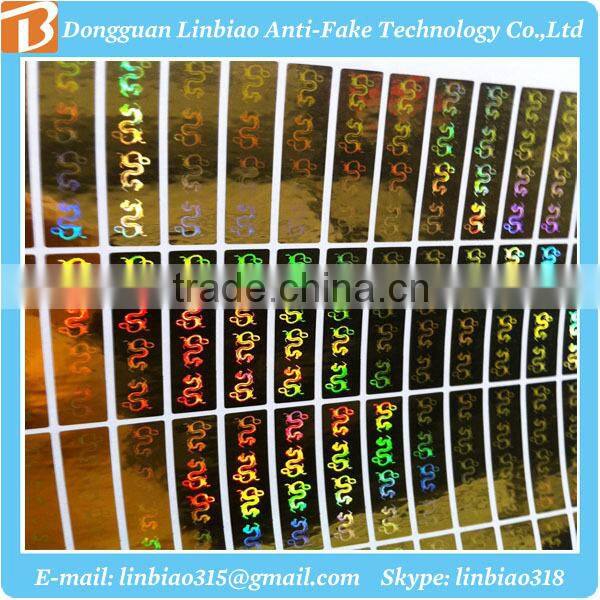 Holographic Feature and Adhesive laser Sticker label hologram printer